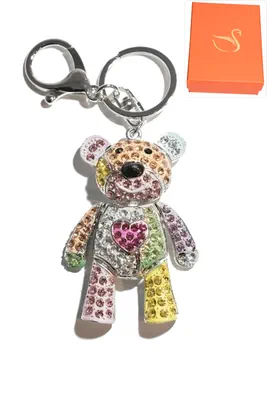 porte-cle Coffret cadeaux ours Argent
