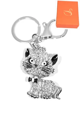 porte-cle Coffret cadeaux chat Argent