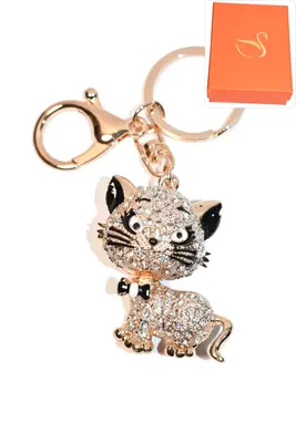 porte-cle Coffret cadeaux chat Or