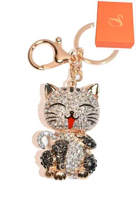 porte-cle Coffret cadeaux chat Or