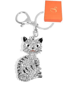 porte-cle Coffret cadeaux chat Argent