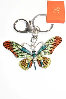 porte-cle Coffret cadeaux papillon Argent PE9D3 