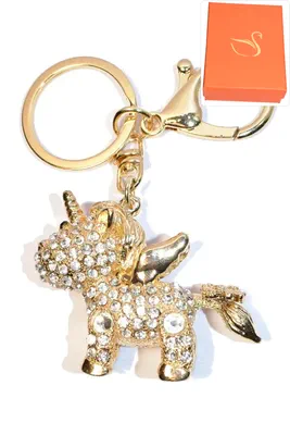 porte-cle Coffret cadeaux licorne Or PF910 