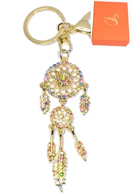 porte-cle Coffret cadeaux attrape rêve Or PO894 