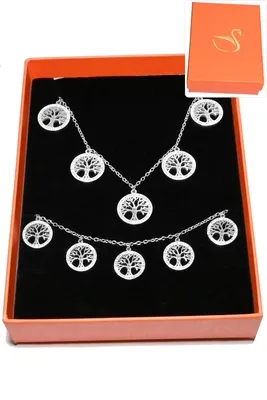 Coffret arbre de la vie parure bijoux collection hervé aliex Argent