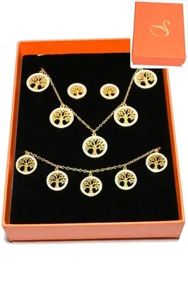 Coffret arbre de la vie parure bijoux collection hervé aliex Or