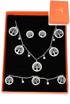 Coffret arbre de la vie parure bijoux collection hervé aliex Argent