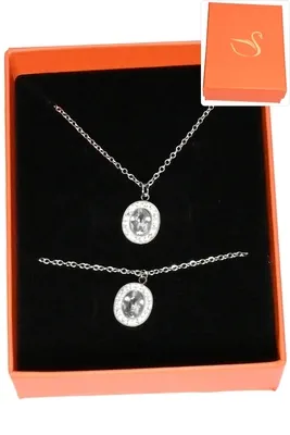 Coffret pierre parure bijoux collection privé aliex Argent