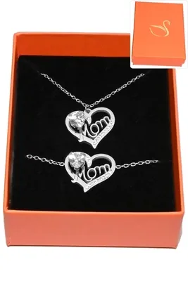Coffret maman parure bijoux collection privé aliex Argent