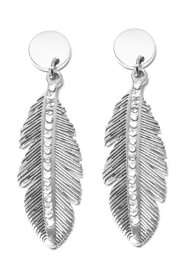 Boucle-d-oreille feuille de la vie Argent