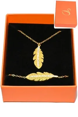 Coffret feuille de la vie parure bijoux collection privé aliex Or