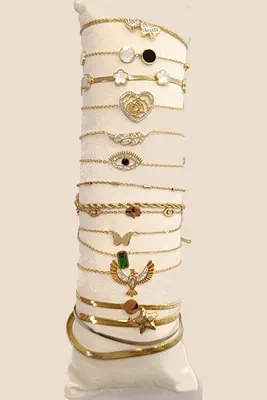 Bracelet lot de bracelet avec présentoire Or