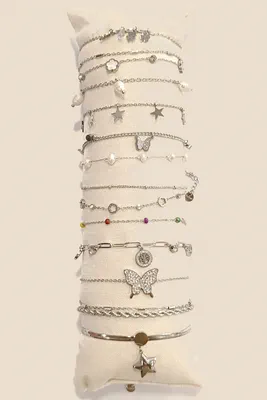 Bracelet lot de bracelet avec présentoire Argent