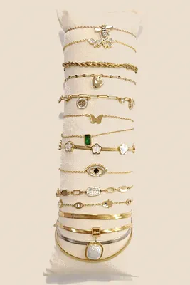 Bracelet lot de bracelet avec présentoire Or
