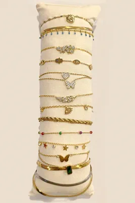 Bracelet lot de bracelet avec présentoire Or