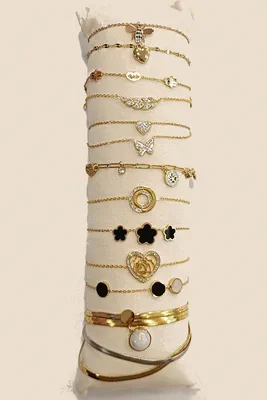 Bracelet lot de bracelet avec présentoire Or