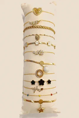 Bracelet lot de bracelet avec présentoire Or