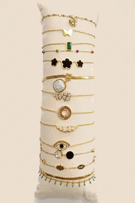 Bracelet lot de bracelet avec présentoire Or