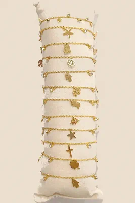 Bracelet lot de bracelet avec présentoire Or