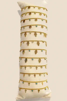 Bracelet lot de bracelet avec présentoire Or