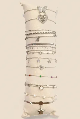 Bracelet lot de bracelet avec présentoire Argent