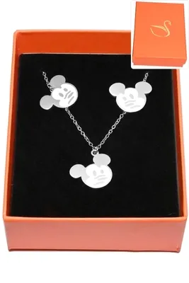 Coffret mickey parure bijoux collection privé aliex Argent