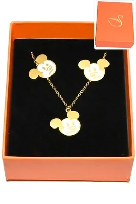 Coffret mickey parure bijoux collection privé aliex Or