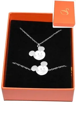 Coffret mickey parure bijoux collection privé aliex Argent