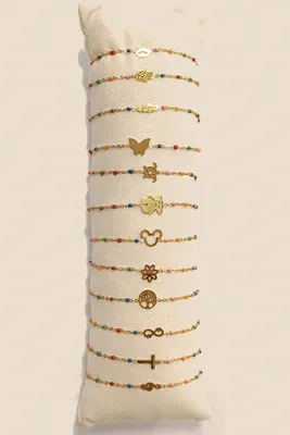 Bracelet lot de bracelet avec présentoire Or