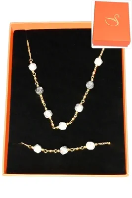 Coffret pierre ovale bijoux collection hervé aliex Or