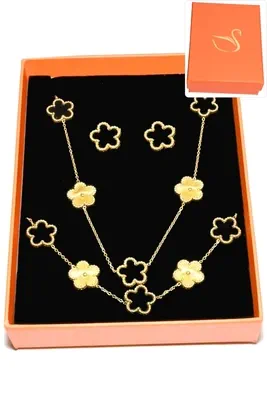 Coffret fleur bijoux collection hervé aliex Or