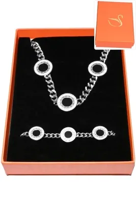 Coffret chiffre romain parure bijoux collection hervé aliex Argent