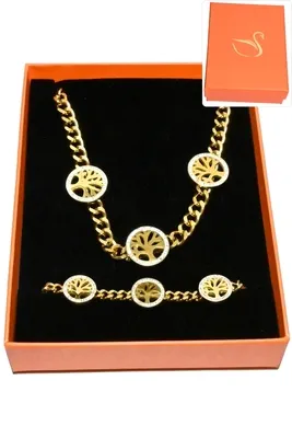 Coffret arbre de la vie parure bijoux collection hervé aliex Or BGTSDQ 