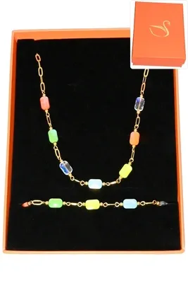 Coffret pierre minérale parure bijoux collection hervé aliex Or