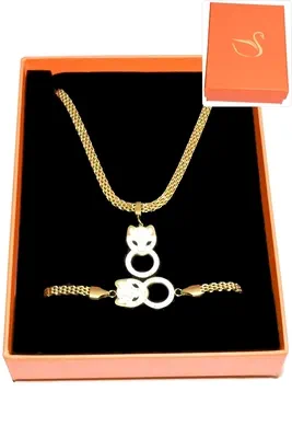 Coffret félin parure bijoux collection privé aliex Or