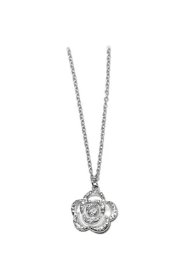 Pendentif fleur Argent D4D4F3 