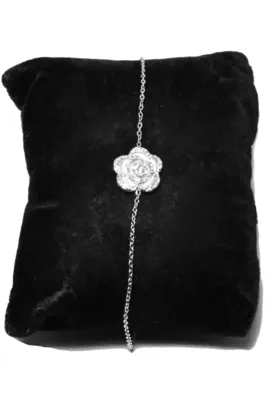 Bracelet fleur Argent