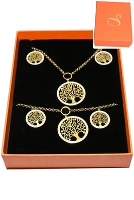 Coffret arbre de la vie parure bijoux collection hervé aliex Or