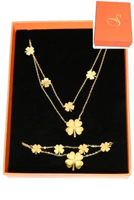 Coffret tréfle parure bijoux collection hervé aliex Or EEA1C0 