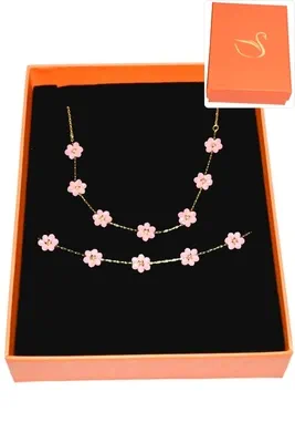 Coffret fleur parure bijoux collection hervé aliex Or