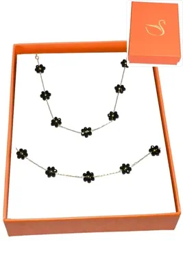 Coffret fleur parure bijoux collection hervé aliex Or