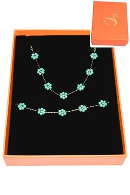 Coffret fleur parure bijoux collection hervé aliex Or