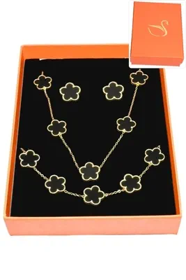 Coffret fleur parure bijoux collection hervé aliex Or