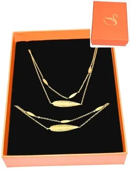Coffret feuille de la vie parure bijoux collection hervé aliex Or