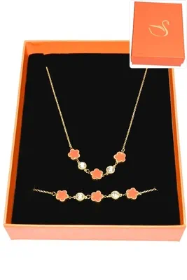 Coffret fleur parure bijoux collection hervé aliex Or