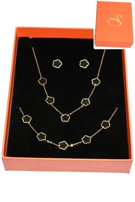 Coffret fleur parure bijoux collection hervé aliex Or