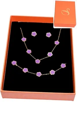 Coffret fleur parure bijoux collection hervé aliex Or