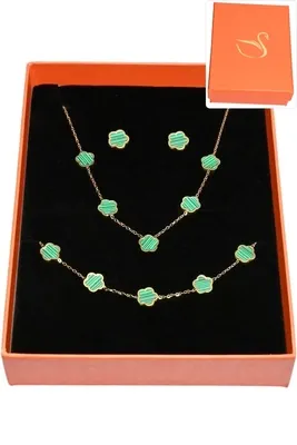 Coffret fleur parure bijoux collection hervé aliex Or