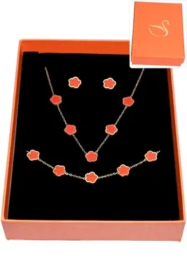 Coffret fleur parure bijoux collection hervé aliex Or