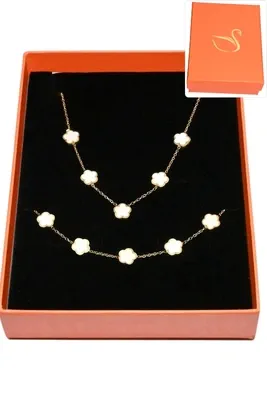 Coffret fleur parure bijoux collection hervé aliex Or